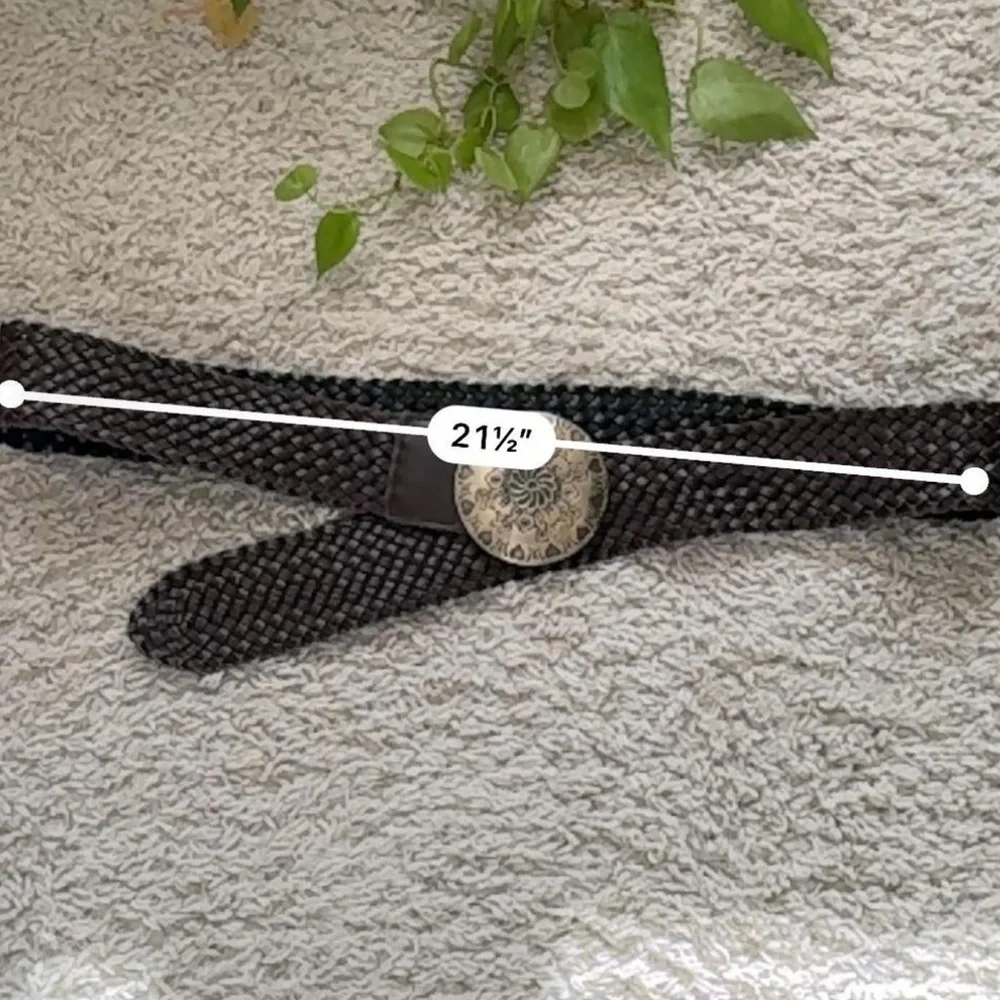 Vintage y2k Braided Belt with Gold Belt Boho Western